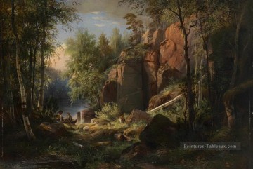 Bosquet œuvres - vue de l’île de valaam kukko 1860 paysage classique Ivan Ivanovitch forêt
